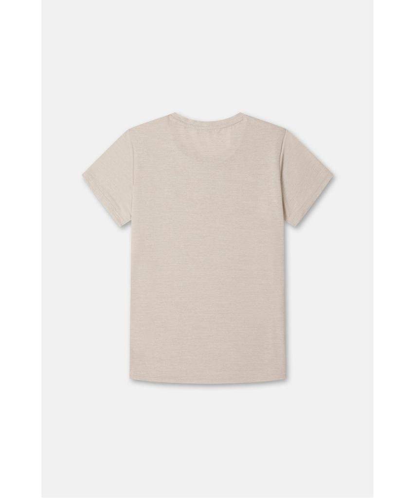 Koolongseupocheu Women'S Moss Dry Basic Round Neck Short Sleeve T-Shirt Jktcm26302Oat