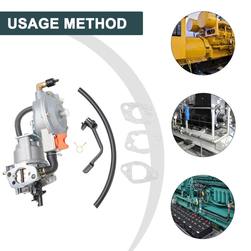 Dual Fuel Carburetor For GX200 160F 168F 170F Generator LPG- Conversion Kit 6.5HP 3500W Gasoline- Engine Parts Accessories