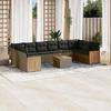 VidaXL Garden Lounge Set with Cushions 11 Pcs, Patio Sofas, Furniture Set, Outdoor Terrace Furniture, Grey 3260415