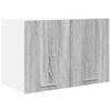 Wall Cabinet Grey Sonoma and White 60 X 31 X 40 Cm Engineered Wood