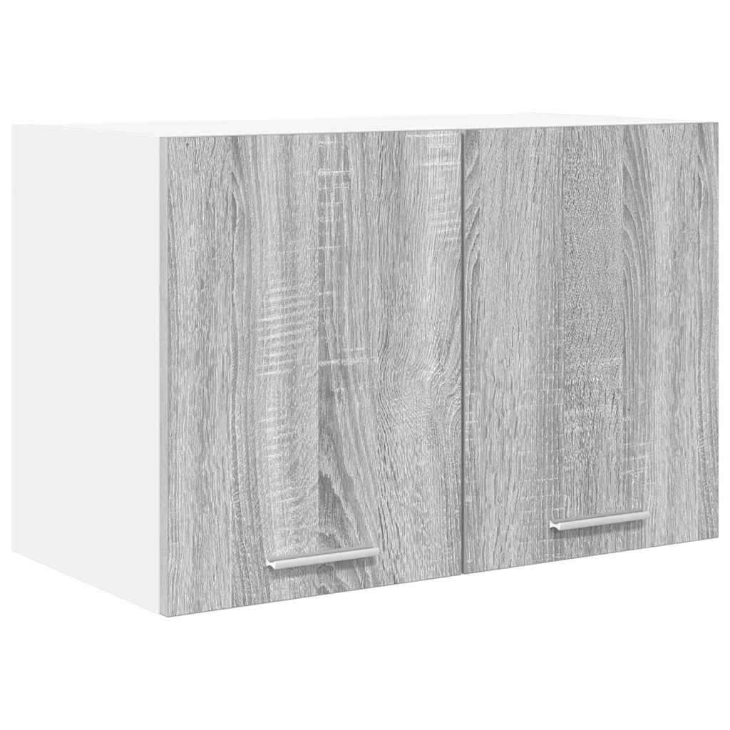 Wall Cabinet Grey Sonoma and White 60 x 31 x 40 cm Engineered Wood