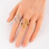 Cross Stainless Steel Open Ring - Women's Geometric Titanium Steel Stackable Jewelry
