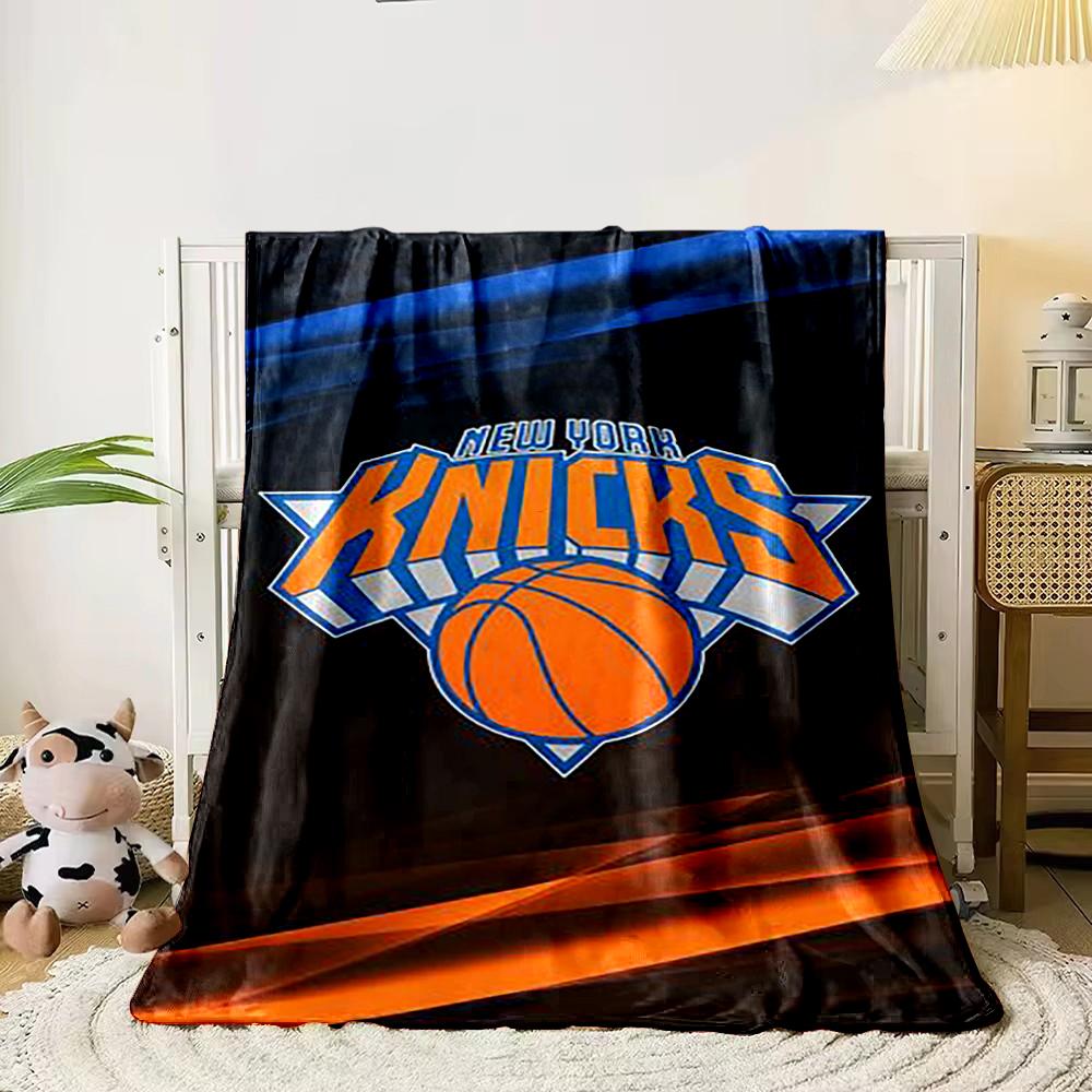 New York Knicks Basketball Logo Blanket Flannel Blanket for Bedroom, Living Room, Sofa, and Nap Sofas.