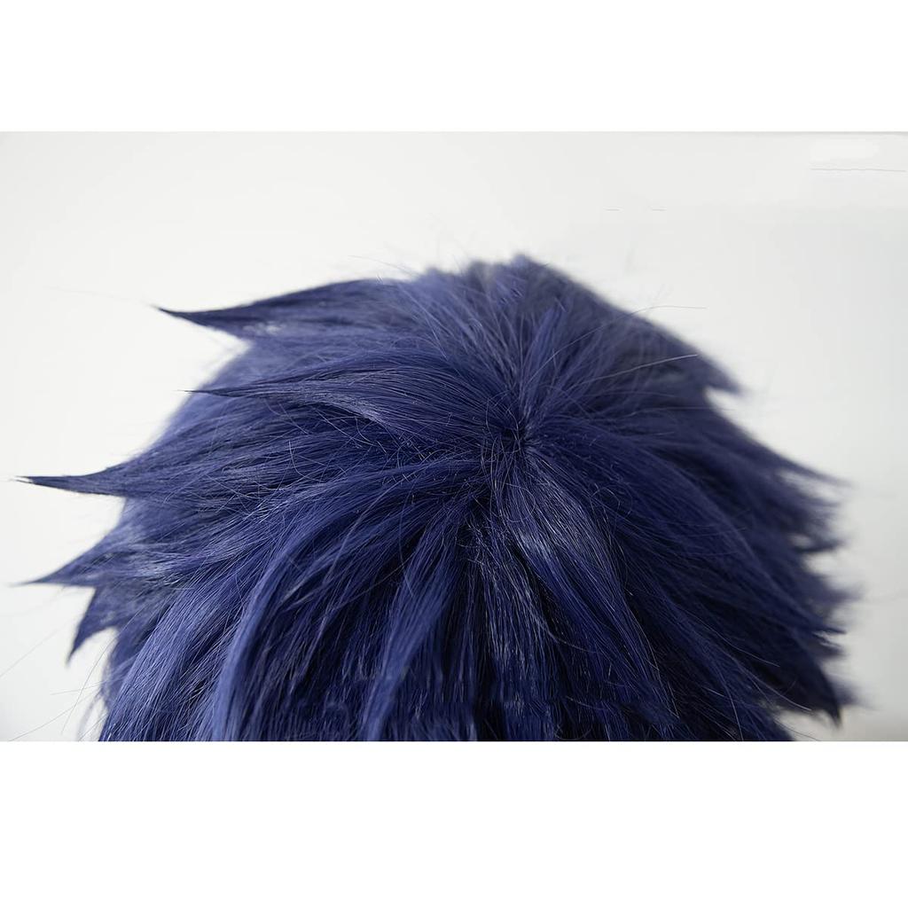 Jun Sazanami Cosplay Wig with Net, Heat-Resistant Blue Wig, Perfect for Halloween, Events, and Cosplay