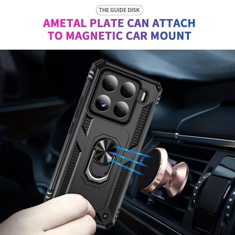 Shockproof Armor Bumper Case For Xiaomi 15 Pro Mi 15 5G Xiaomi15 Mi15 15Pro Car Magnetic Holder Ring Protect Cover