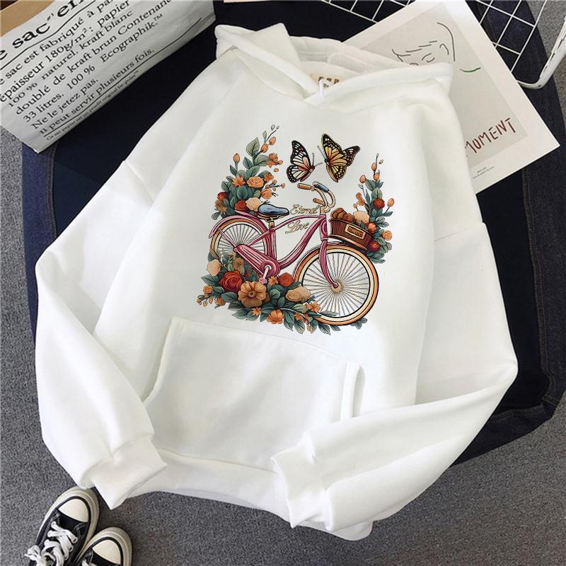 

Choose To Be Grateful Floral Bike Printed Fall Winter Hoodies Clothes Women s Graphic Hooded Vintage Y2k Sweatshirts Pullovers XL
