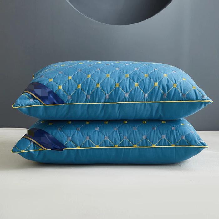 

Незминаючі Високі Подушки Пара з Наволочками - Підтримка Шиї Готельного Якості Перо та Бавовна з Шовком для Домашнього Використання Medium Pillow 750g Pair with Cases