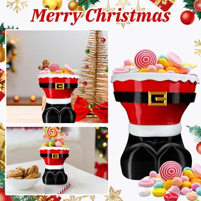 Santa Claus Foot Bowl Holiday And Seasonal Christmas Decoration Suitable For Desktop Ornaments Or Gifts