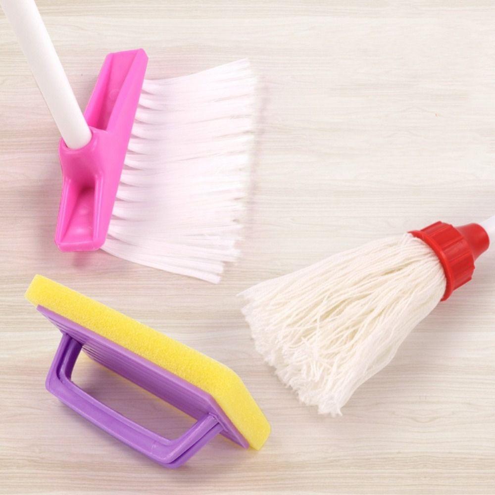 Role Playing Children Cleaning Kit Broom Brush Housekeeping Playset  Housework Supplies