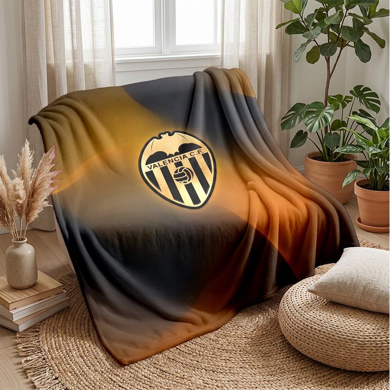 Valencia FC Soft Flannel Fleece Blanket Lightweight Cozy Warm Throw Blanket For Sofa Bed Home Decor