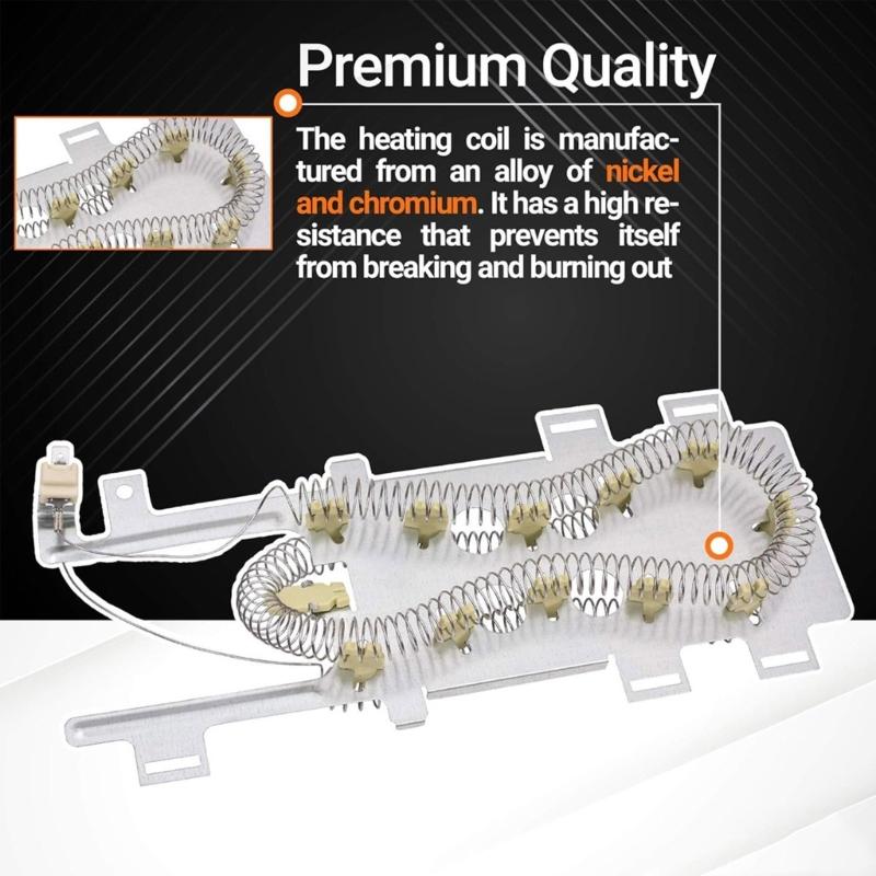 Universals 8544771 Dryer Heating Component for w10836011 wp8544771vp Dryer Quick Heat Transfer Replacement Part