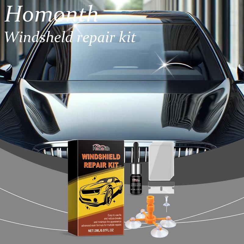 Homonth Car Windshield Repair Kit Remove Scratch Polishing Repair Damaged Glass Restoring Enhance Drive Safety Windshield Repair