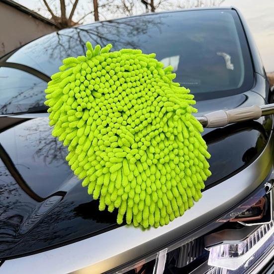 Car Cleaning Brush with Long Pole 360 Degrees Rotating Head Microfiber Brush Telescopic Handle Automotive Cleaning Mop Tools