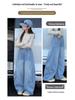 2026 Girls' Straight Leg Solid Color Jeans for Kids