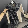 Autumn and winter atmosphere imitation cashmere scarf women's warm retro student long shawl cold scarf men