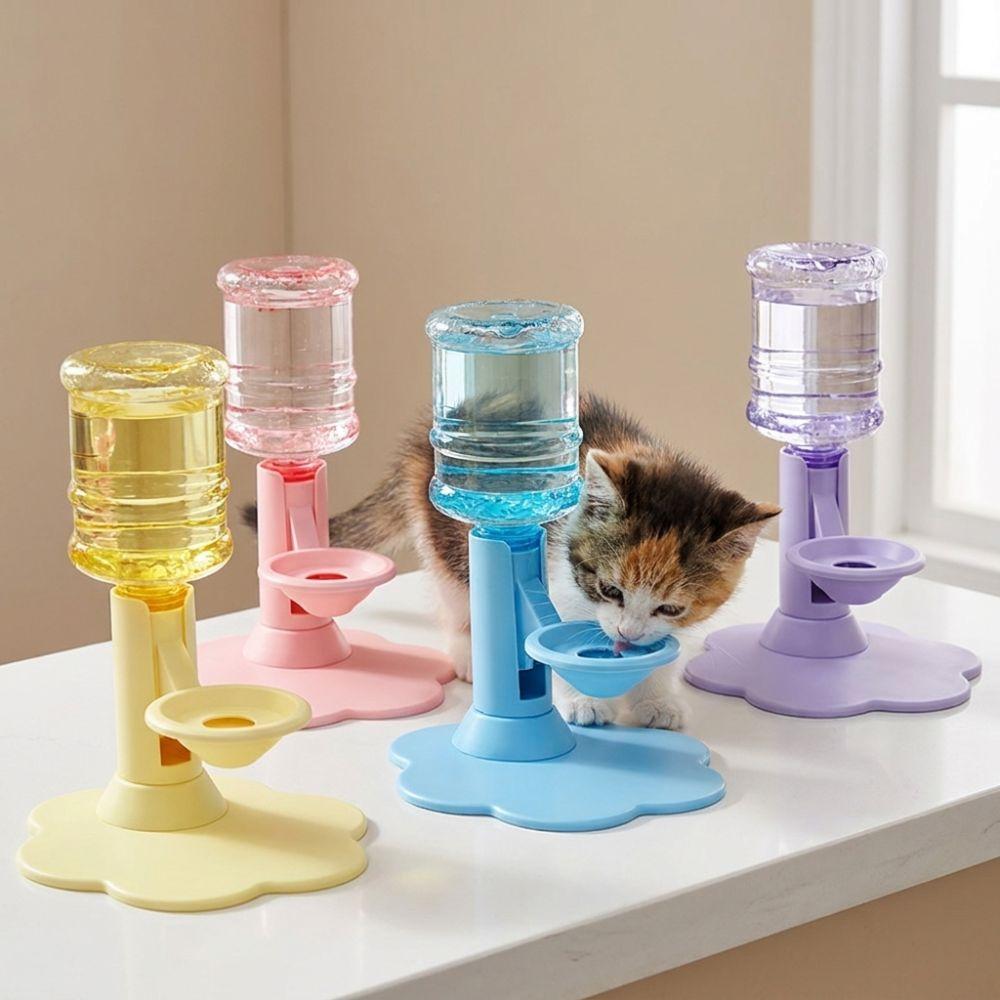 Adjustable Height Automatic Cat Water Dispenser Non-Slip Pet Water Bowl Daily Drinking