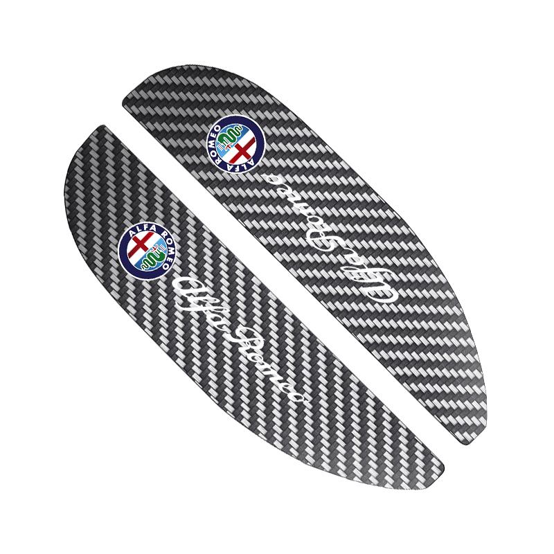 For Alfa Romeo 2Pcs Carbon Fiber Car Rearview Mirror Eyebrow Rain Cover For Alfa Romeo Mito Brera 147 Giulietta 159 156 Stelvio