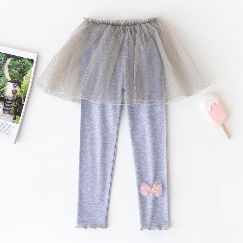 

Детские брюки-юбка «Звездное небо» – Летние дышащие леггинсы в корейском стиле 100 серый