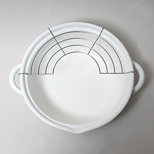 Pearl Metal 20cm Enamel Bran Kitchen Tempura Pan HB-3677