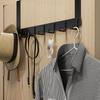 Free Punching Hanger Storage Hooks Over The Door Heavy Duty Aluminum Row Hook  Hat