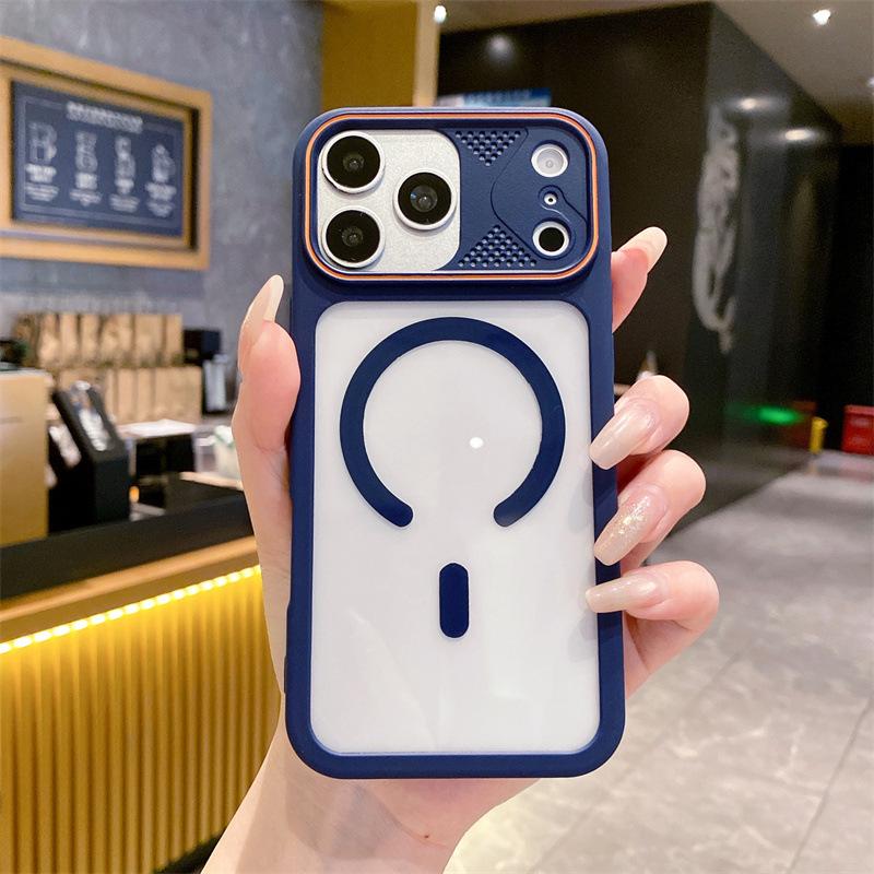 Transparent Magnetic Case for iPhone 17 Pro Max, Apple 16, Drop-Proof Protection