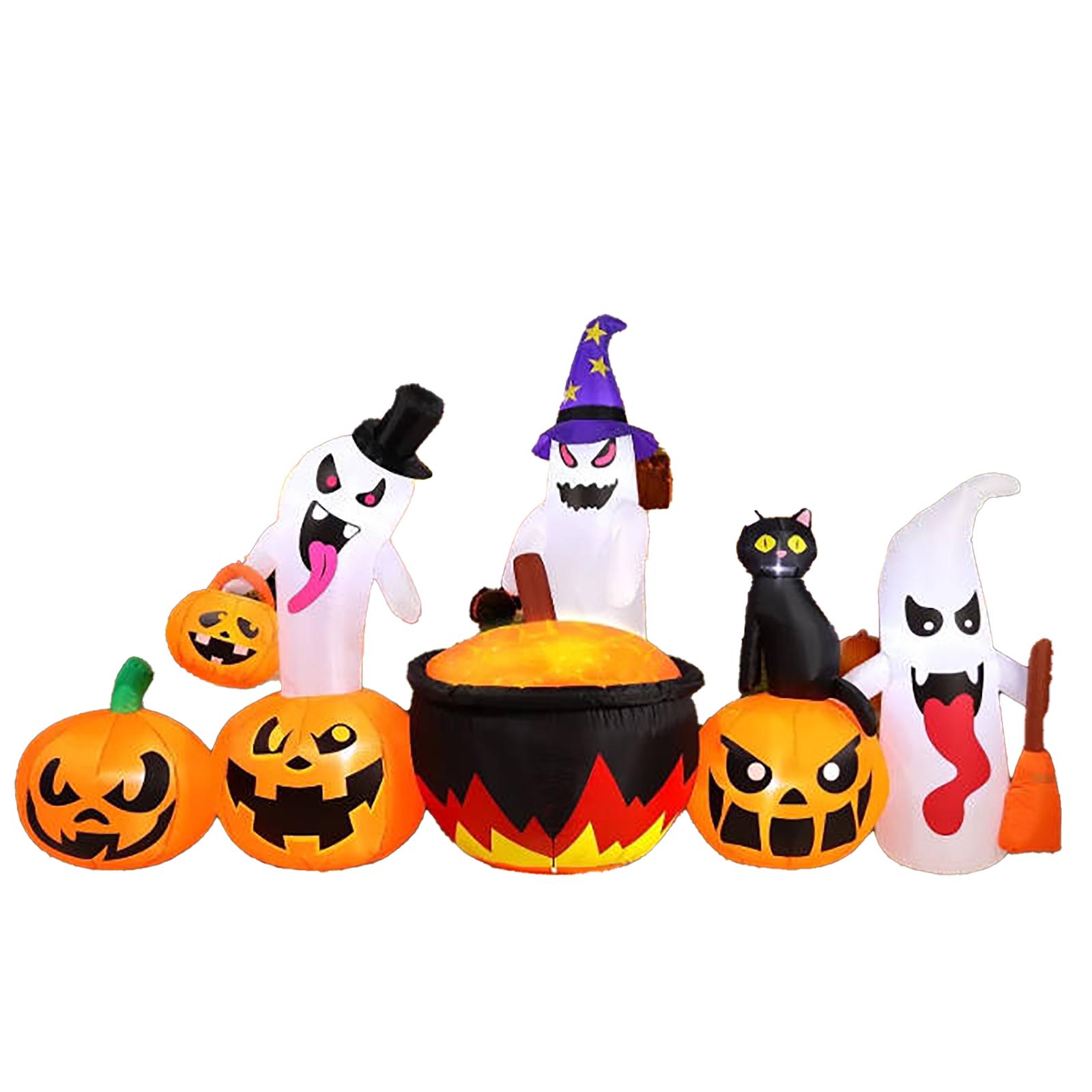 

8.5FT Halloween Inflatables Pumpkin Family With Built-in LED Lights, Halloween Blow Up Yard Decorations One Size