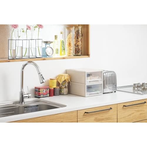 Tenma Fits Case Storage Box, Small Organizer, 22.4cm Wide x 30.7cm Deep x 12.4cm High, Sagging-Resistant Storage Case for Small Items and Clothing, Co