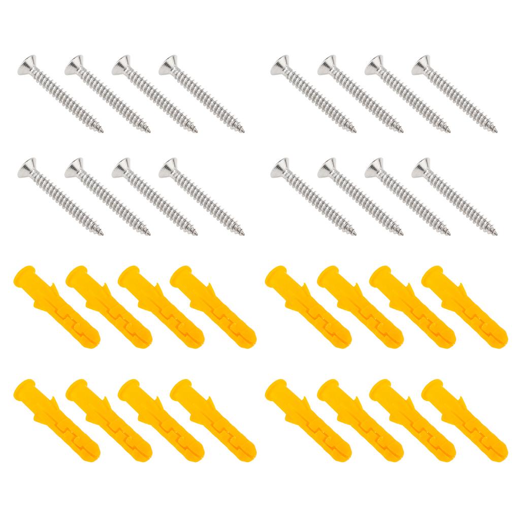 36Pcs Stainless Steel Square Base Connecting Hooks with Matching Fixing Nails for Daily Indoor and Outdoor Handcraft Installation