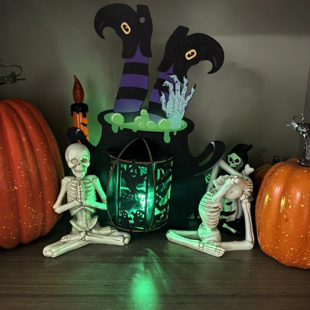 Creative Halloween Wooden Hollowed-out With Lights, Pendants, Display Stands, And Small Night Lights.