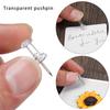 100 Pcs Durable Plastic Buttons Pins Stationery Supplies Clear Push Pins Push Pins Drawing Pins