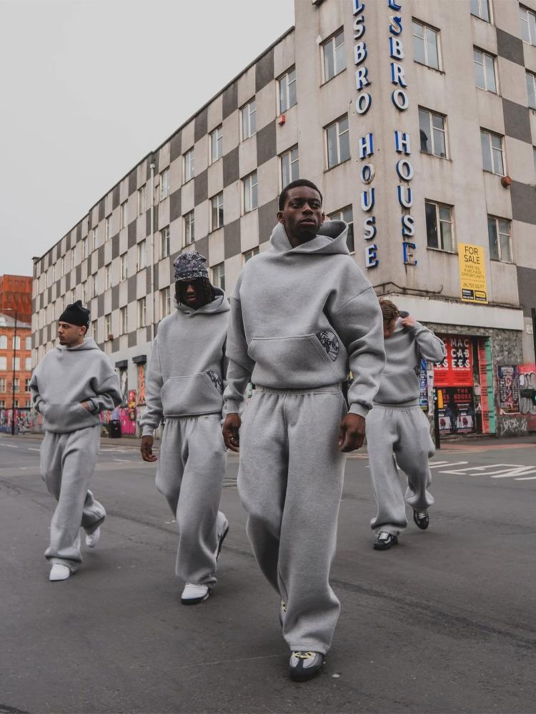 ZYLLO Модний Вуличний Ретро Повсякденний Вуличний Одяг Чоловічий Спортивний Костюм Y2K Хараджуку Принт Худі Чоловічий Хіп-хоп Вільні Спортивні Штани