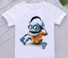 Vtipná trička pro kluky Nové Crazy Frog Anime Kreslený Potisk Dětská trička HipHop Oblečení Bílé Krátký Rukáv Trička Top