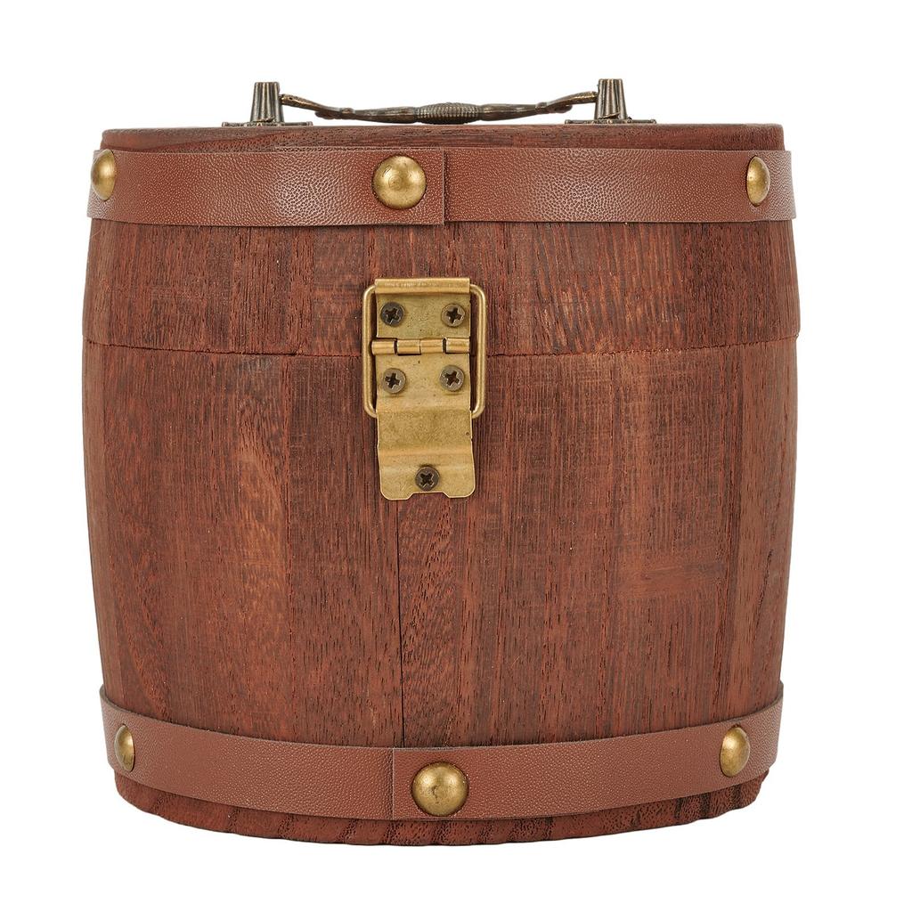 Retro For Tea Leaf Coffee Flour Beans Storage Box Antique Wooden Canister