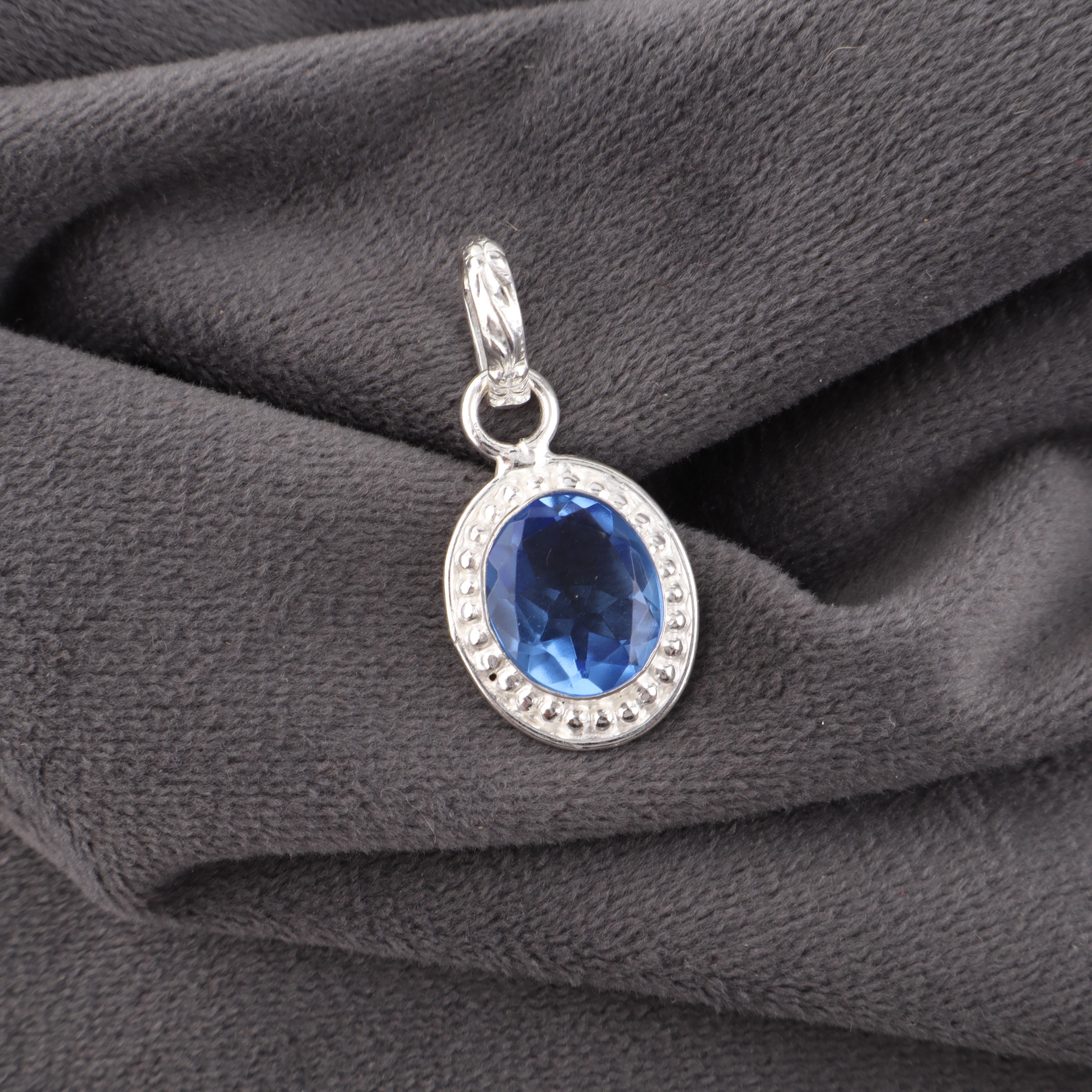 

Танзанит Кулон из драгоценного камня ручной работы, Кулон из стерлингового серебра 925 пробы, Изящное украшение, Кулон для подарка на помолвку 1.20 Inches синий