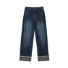 LAP Tape Roll-Up Straight Fit Denim Pants Aq3Dp863