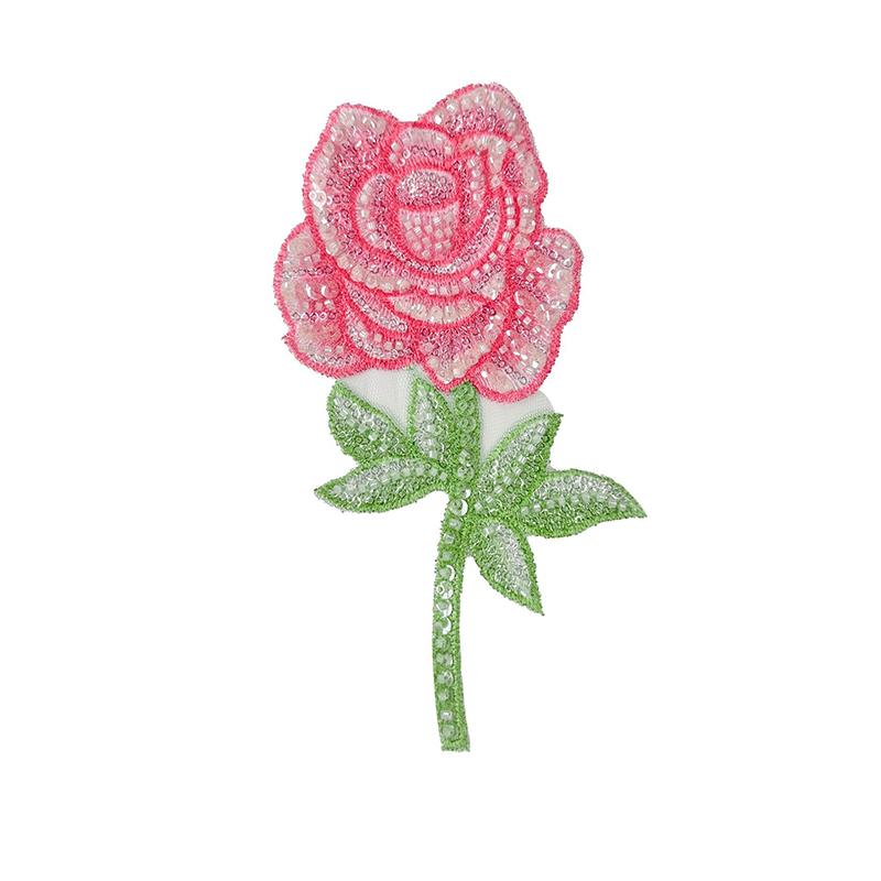 1Pc Garment Accessories Fashion Flower Applique Fabric Sticker Dress Embroidered Sewing DIY Stickers Cheongsam Patch 3D Peony