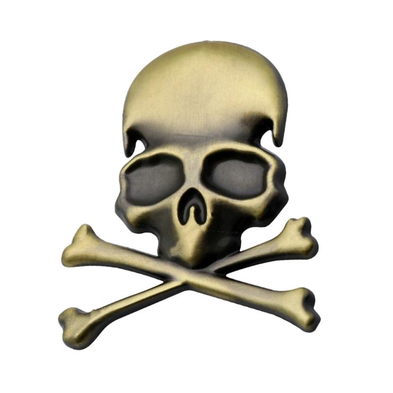 3D Schedel Metalen Stickers Motorfiets Badge Schedel Auto Emblemen voor Auto & Motoren Verbetert Uw Rit met Uniek Ontwerp