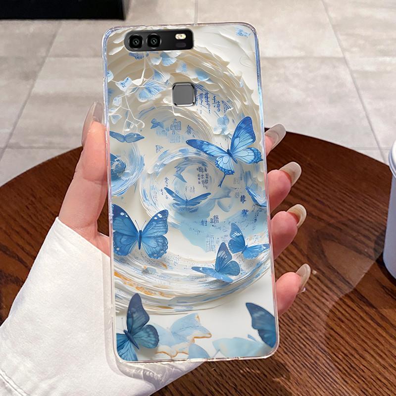 Jelly Casing For Huawei P9 / P9 Plus / P10 / P10 PLUS Funda Clear Silicone Soft TPU Back Cover Cute Cat Rabbit Protective Case