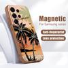 Seaside Coconut Print Case For Samsung S26 S25 Ultra S24 S23 FE S22 A15 A16 A17 A35 A36 A37 A54 A55 A56 A57 5G Magnetic For Magsafe Matte Cover
