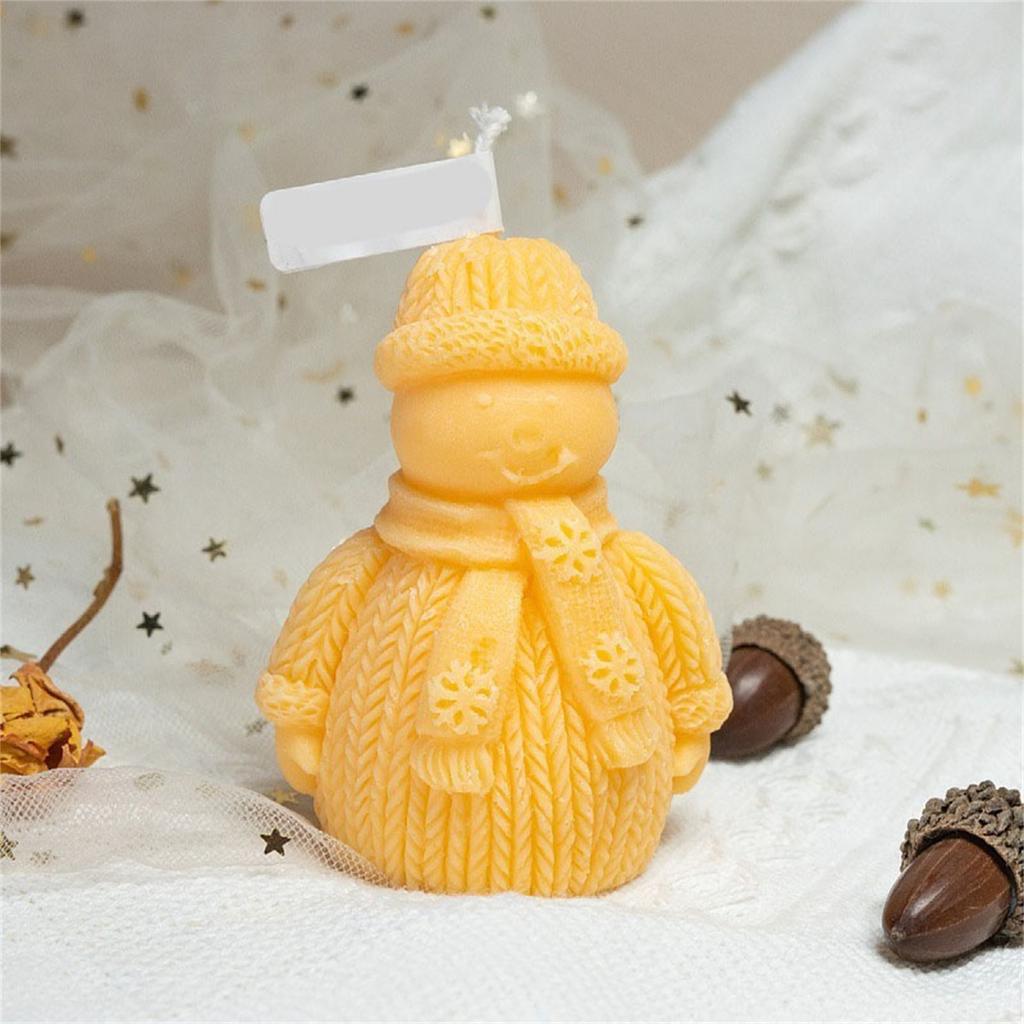 Christmas Themed Snowman Scented Candle Creative Three-dimensional Shape Souvenir