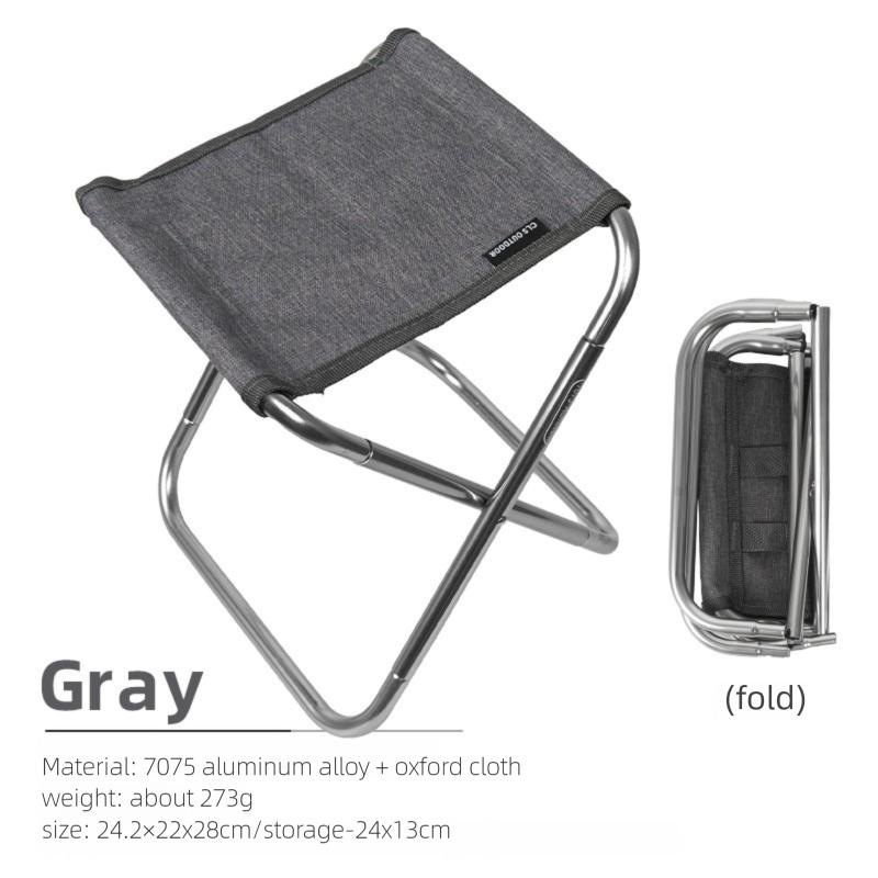 Outdoor Folding Chair7075Aluminum Alloy Fishing Chair BBQ Stool Folding Stool Portable Train Stool Camping Small Folding Chair