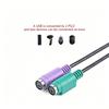 1PCS USB Male to Dual 6Pin PS2 Female Y‑Splitter Cable 10cm Plug & Play Converter Adapter for PS2 Keyboard Mouse Scanner Device