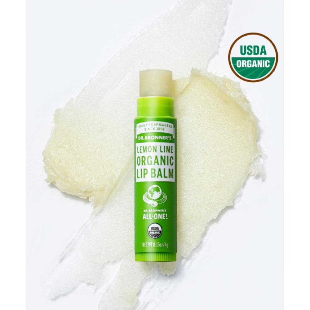 

Dr.bronner S [3 шт.] Органический бальзам для губ Лимон-Лайм 4 г lemon lime+rose/Rose