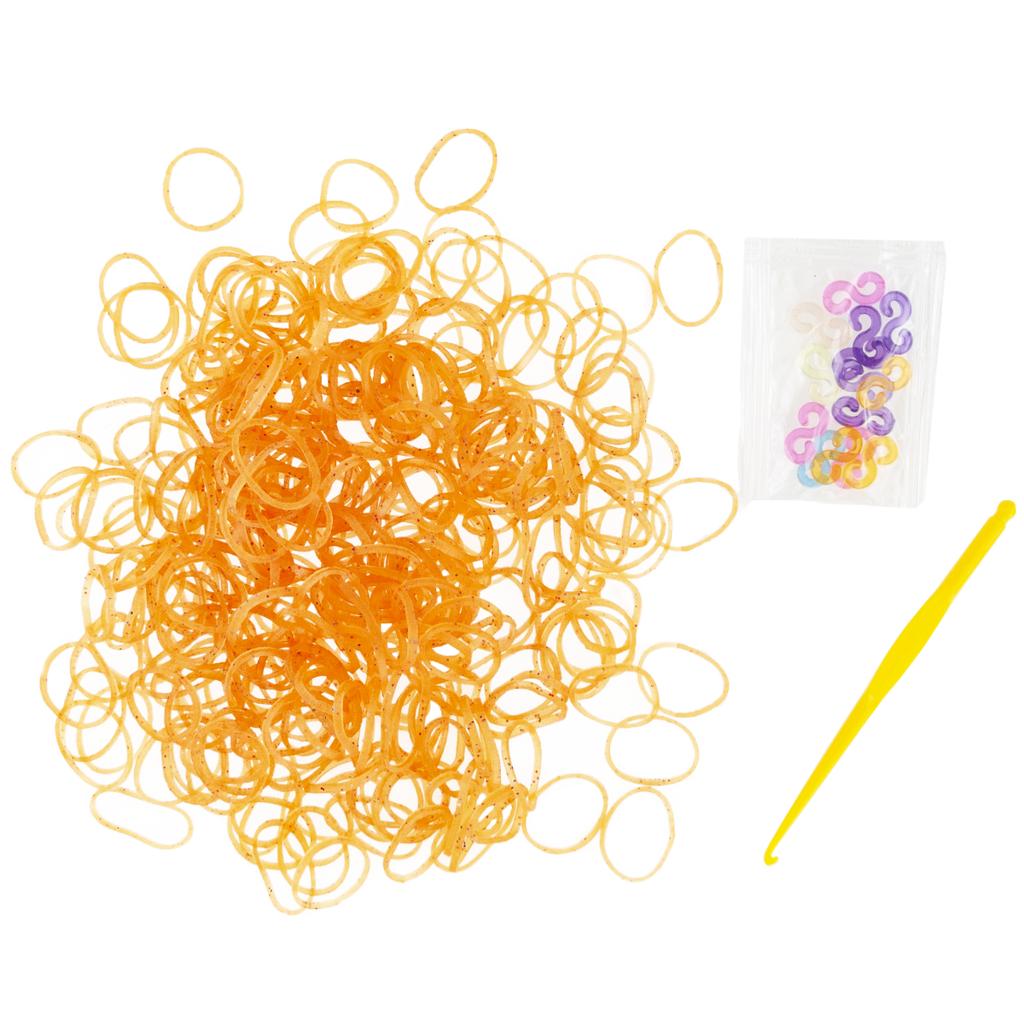 Zestaw Gumek Do Robienia Bransoletek Loom Bands 300 Szt + Szydełko Klipsy