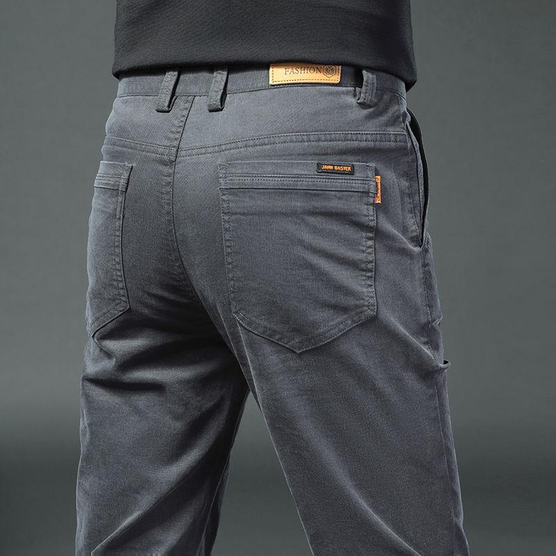 

Мужские брюки в стиле business casual на весну и осень, новые, пэчворк, на пуговицах и молнии, карманы, модные, однотонные, минималистичные, прямые 33 серый