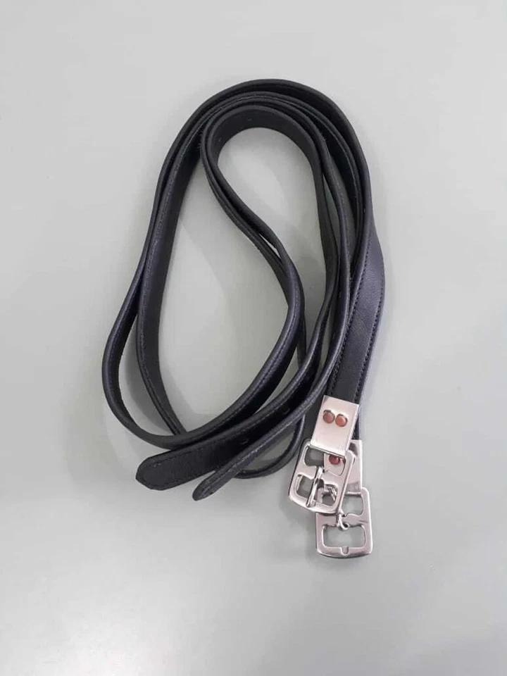 Leather English Straps Crafted Comfort with Adjustable Buckle.