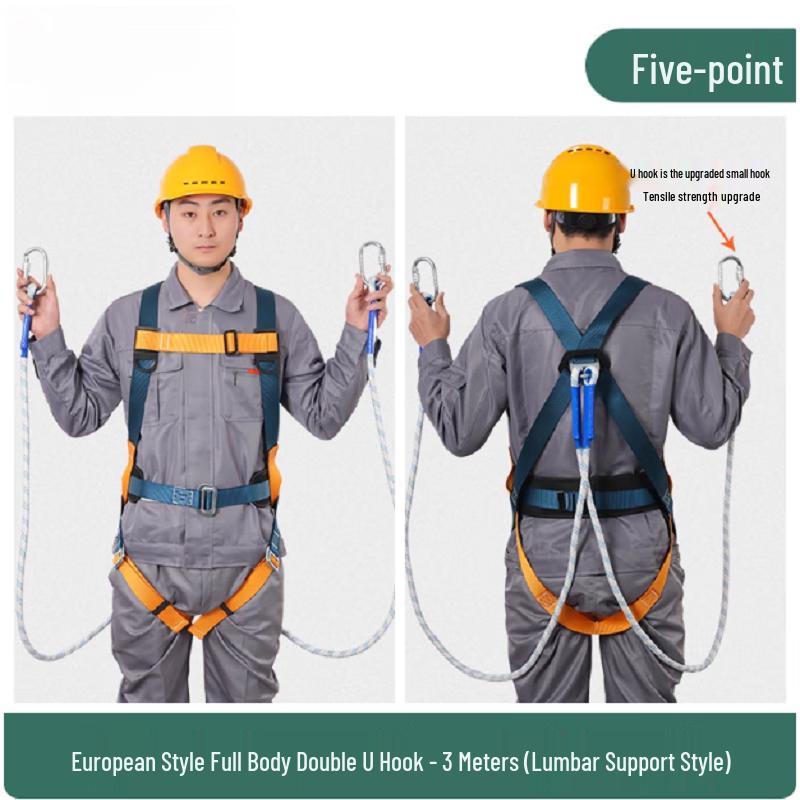 OLOMM Industrial Five-Point Safety Harness