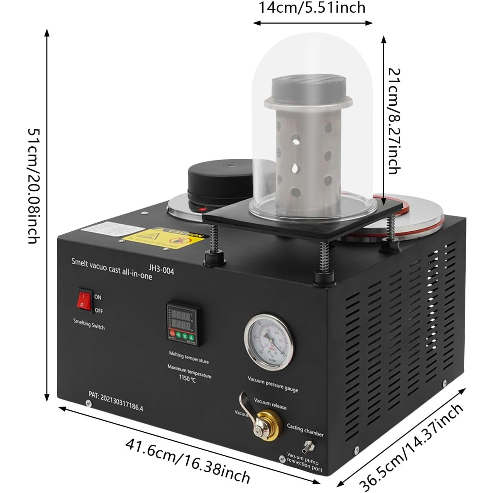 

2kg Vacuum Casting Machine, 1/3 HP Jewelry Spot Welding Machine, Jewelry Lost-Wax Casting Combo Vacuum Casting Machine United States