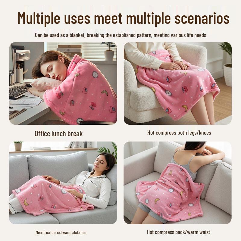 Electric Heated Shawl Blanket: 24-Hour Warmth for Office & Sofa, Washable