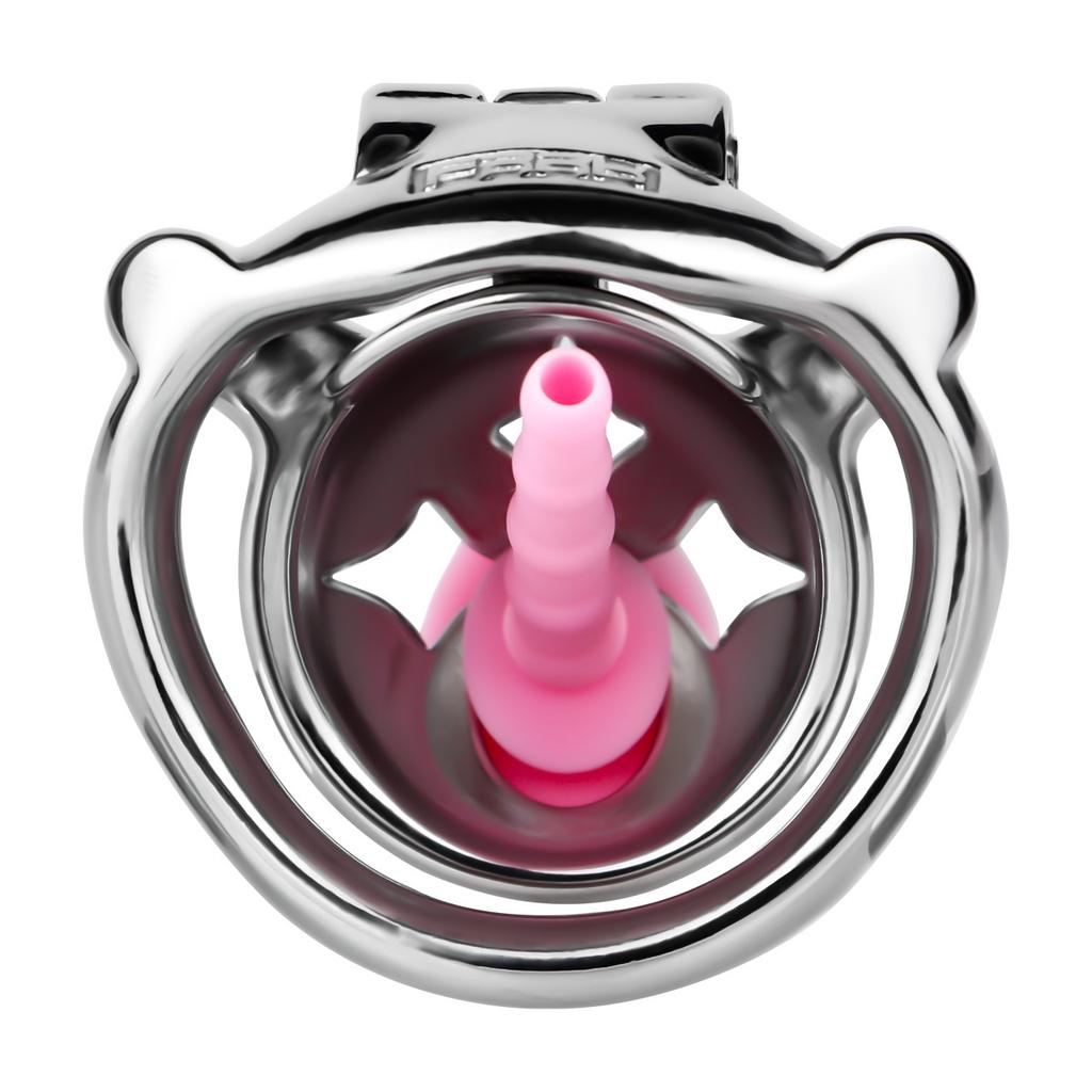 Men Short CB Lock Penis Cage Cock Lock with Belt Stainless Steel Chastity Lock Sex Toy Femdom BDSM